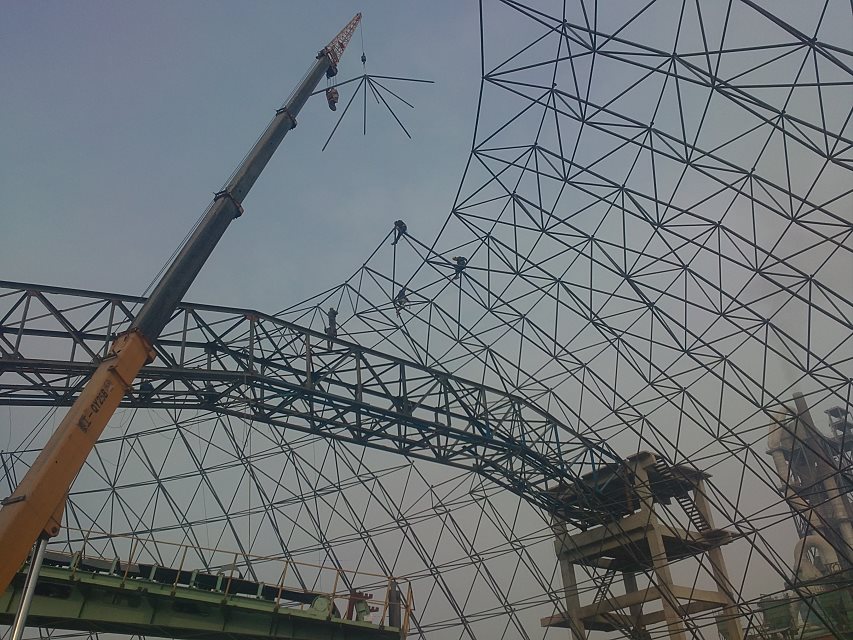 北海网架施工